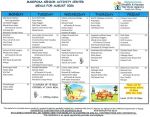 Mariposa County Senior Menu & Activities Calendar for August 2026