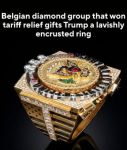 U.S. Senators Ask Where’s Trump-Gifted Watch-Sized 18-Karat Gold Ring Encrusted With 321 Diamonds And 75 Gemstones and Did Trump Accept the Ring as Part of a Quid Pro Quo Agreement To Reduce Diamond Tariffs?
